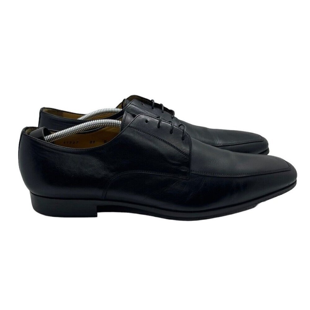 Santoni Men's Size 13d Black Classic Oxford Made In Italy Loafers Shoes 11927